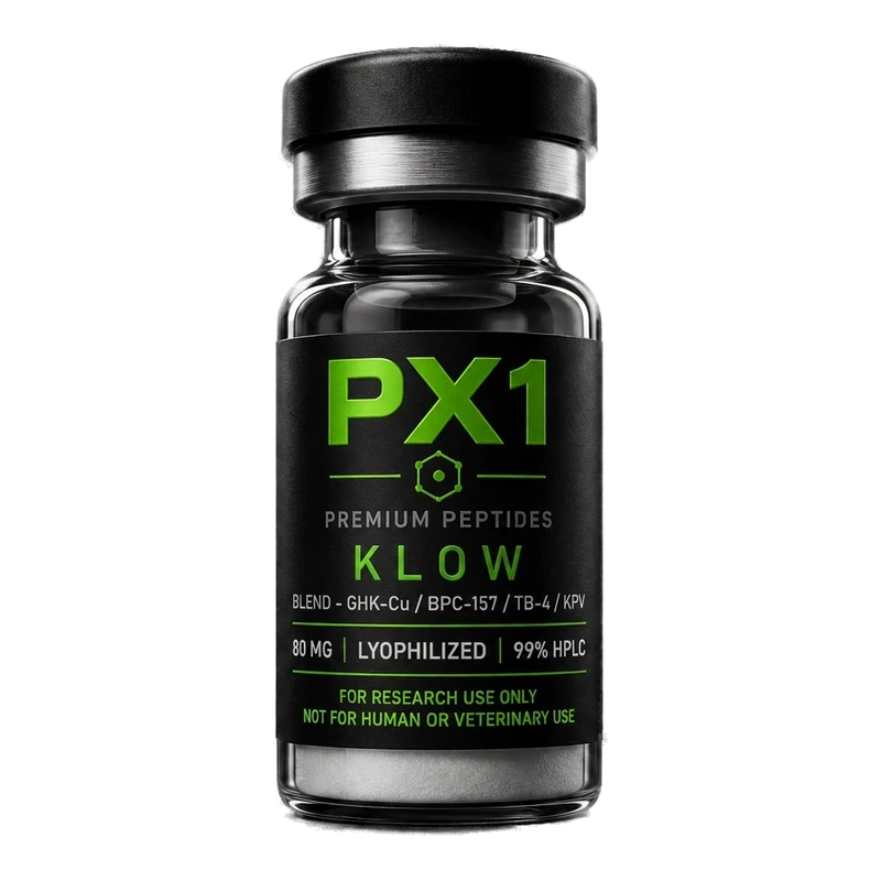 PX1 Labs KLOW 80mg four-peptide blend vial