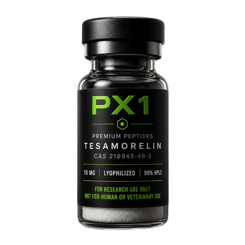 PX1 Labs Tesamorelin 10mg research peptide vial